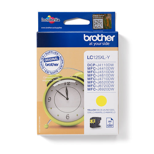 Brother LC125XLY ink cartridge 1 pc(s) Original Yellow Brother LC125XLY ink cartridge 1 pc(s) Original Yellow